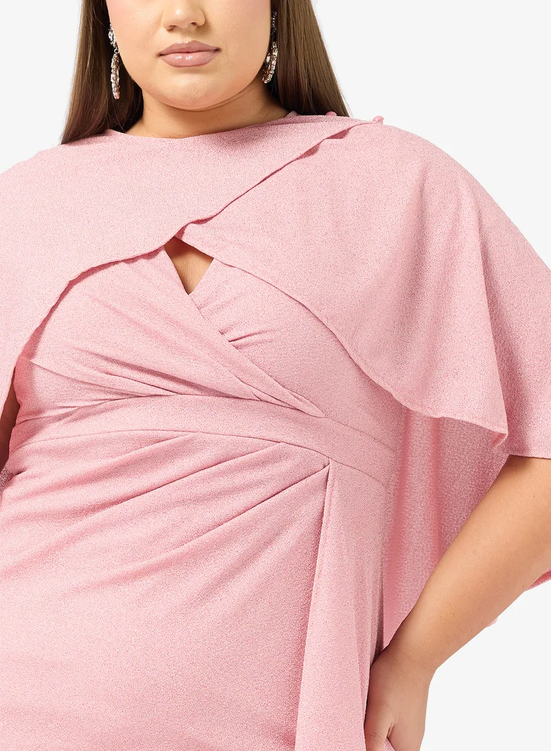 Khizana  A-line Dress With Cape Sleeves for Women | Best Price UAE